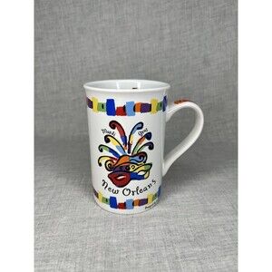 New Orleans Mardi Gras French Quarter Coffee Cup Smith Novelty Co Revelations